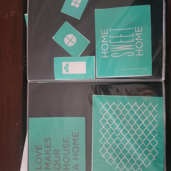 Bundled Reusable Silk Screen Stencils ~ 10 x 13 Binder ~Home, Laundry, Kitchen - Picture 6 of 16